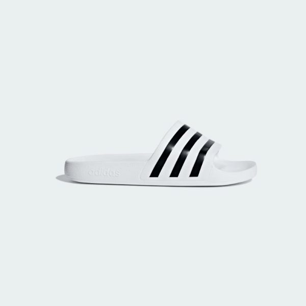 sandalias-Adidas-Adilette-Aqua-F35539-color blanco con rayas color negro