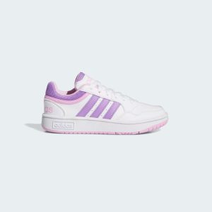 Zapatillas-Adidas-Hoops-IG3832-color rosa con color blanco con rayas color fuscia