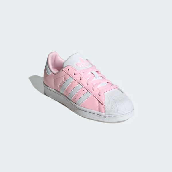 Zapatillas-Adidas-Superstar-Shoes-Kids-IG0252-color rosado con color blanco