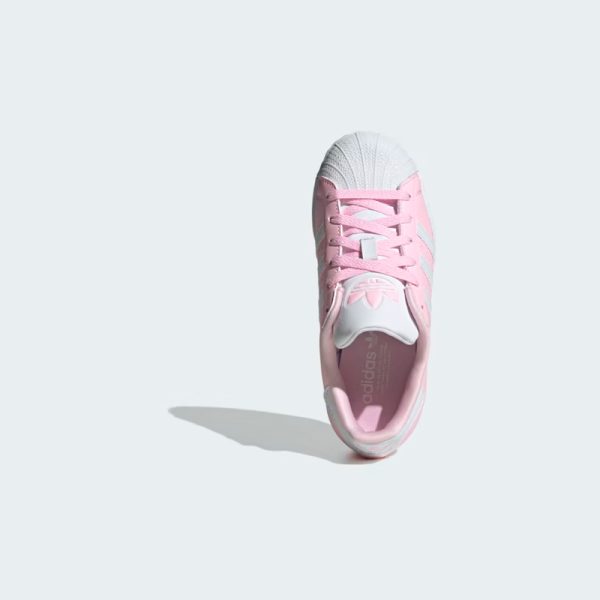 Zapatillas-Adidas-Superstar-Shoes-Kids-IG0252-color rosado con color blanco