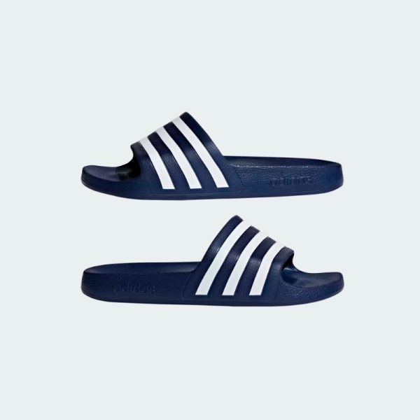 sandalias-Adidas-Adilette-Aqua-F35542-color azul son rayas color blanco