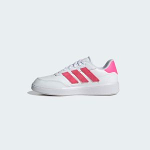 zapatillas-adidas-courtblock-IF6463-color blanco con rayas color rojo