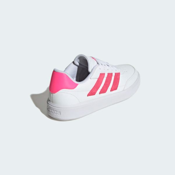 zapatillas-adidas-courtblock-IF6463-color blanco con rayas color rojo