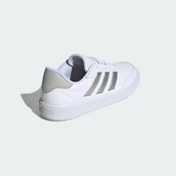 zapatillas-adidas-courtblock-IF6465-color blanco con rayas color plomo