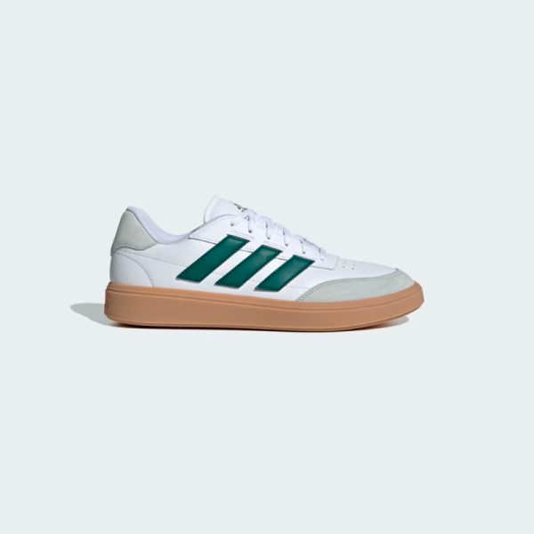 zapatillas-adidas-courtblock-IF6505-color blanco con rayas color verde