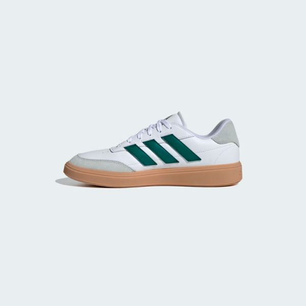 zapatillas-adidas-courtblock-IF6505-color blanco con rayas color verde