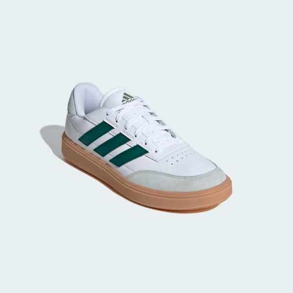 zapatillas-adidas-courtblock-IF6505-color blanco con rayas color verde