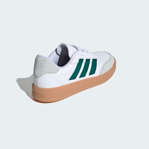 zapatillas-adidas-courtblock-IF6505-color blanco con rayas color verde