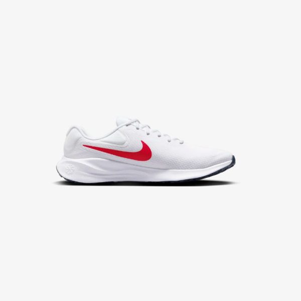 Zapatillas-Nike-Revolution-7-FB8501-100-color blanco con color rojo